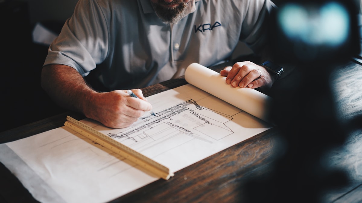 Drywall contractor finishing a wall in Fort Wayne, Indiana